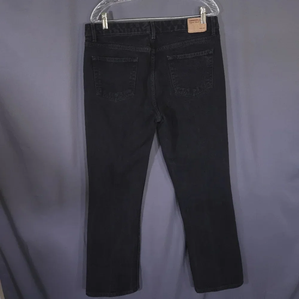 Vtg 90s London Jean‎ Original Classic Jeans Size 12 Black Goth Punk Grunge - Picture 5 of 8